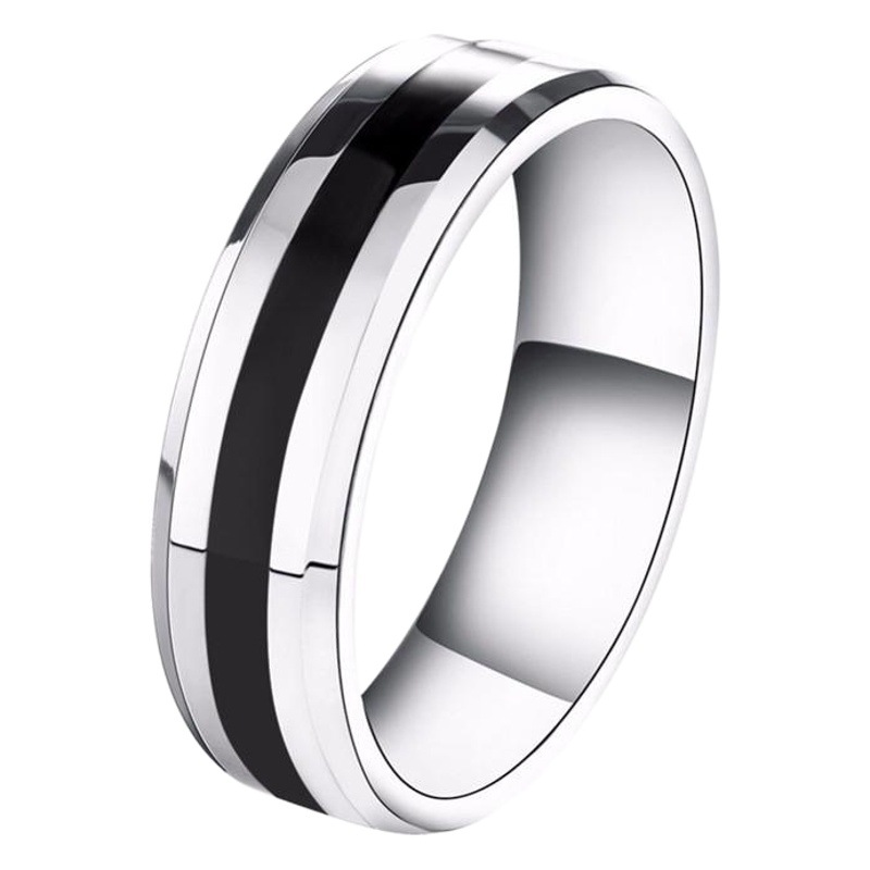 Fashion Popular Titanium Steel Oil Dripping Ring European and American Niche Popular Simple Couple Ring Cross-Border Hand Jewelry Wholesale