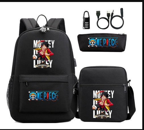 Puntada mochila bolsa de hombro Deportes masculino y femenino estudiante de secundaria bolsa de tres piezas conjunto estrella del bebé