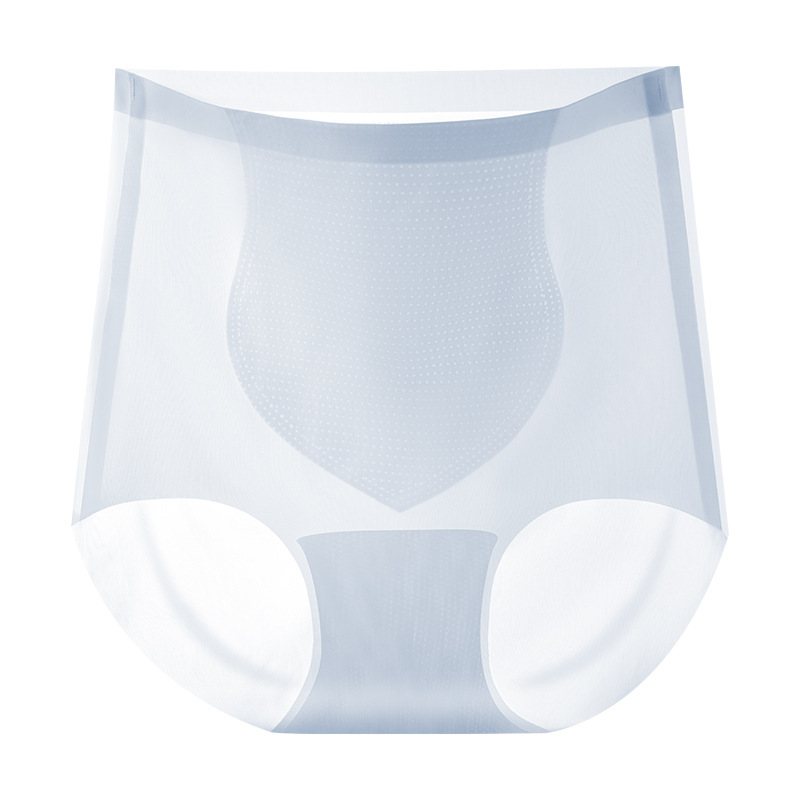 Cintura alta sin costuras para mujer, seda de hielo, nuevo estilo ultrafino, transpirable y sexy, calzoncillos de levantamiento de cadera, refrescante