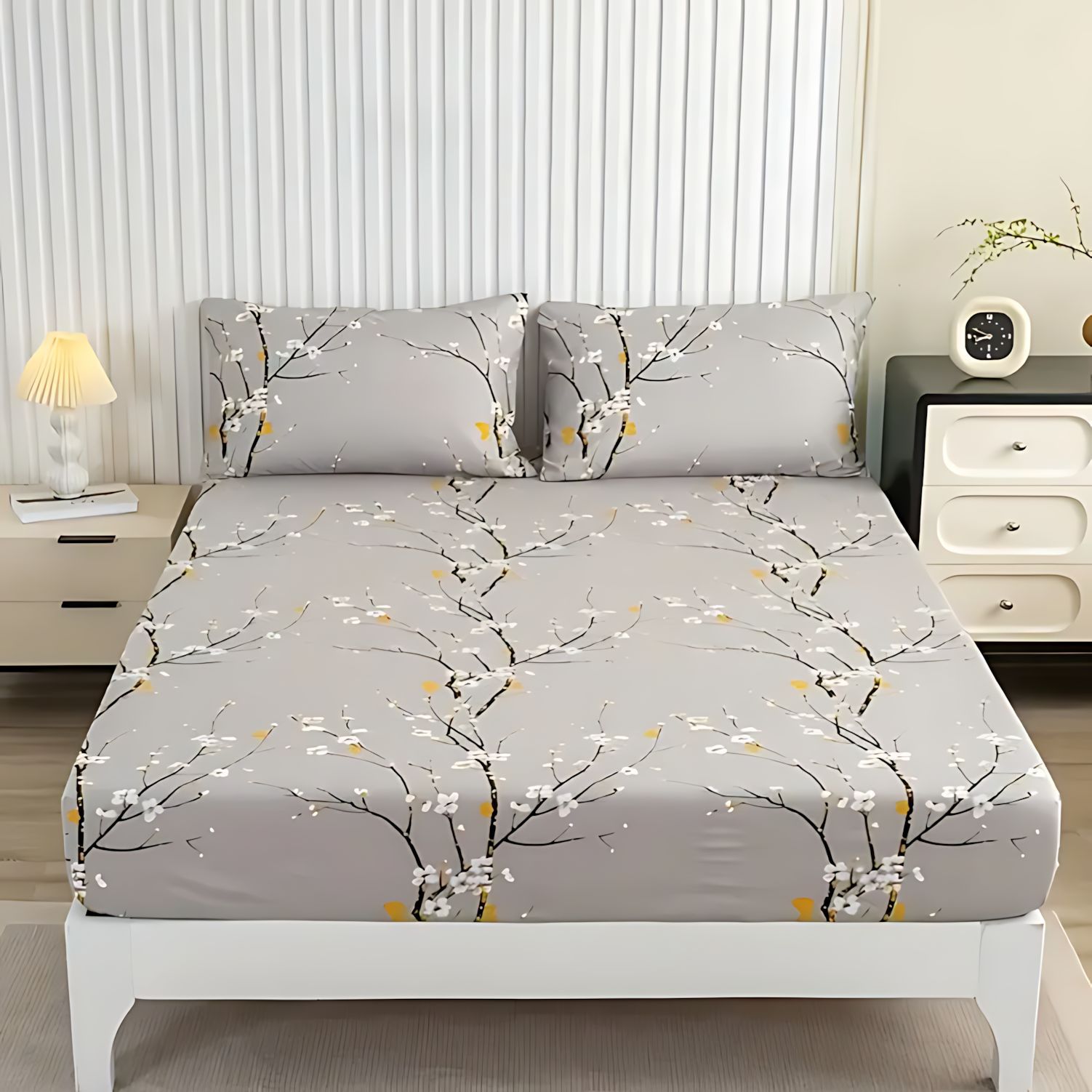 TEMU / JIT fresco y simple flor suave cama cómoda cama