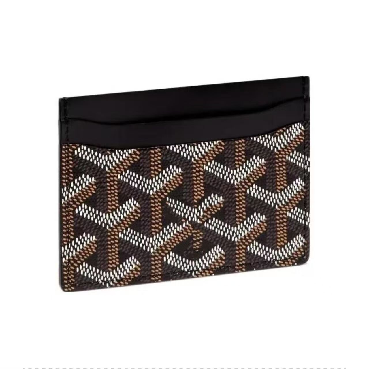 Tarjetero Goyard, tarjetero ultrafino de cuero genuino clásico para hombre, tarjetero de almacenamiento para mujer, tarjetero universal