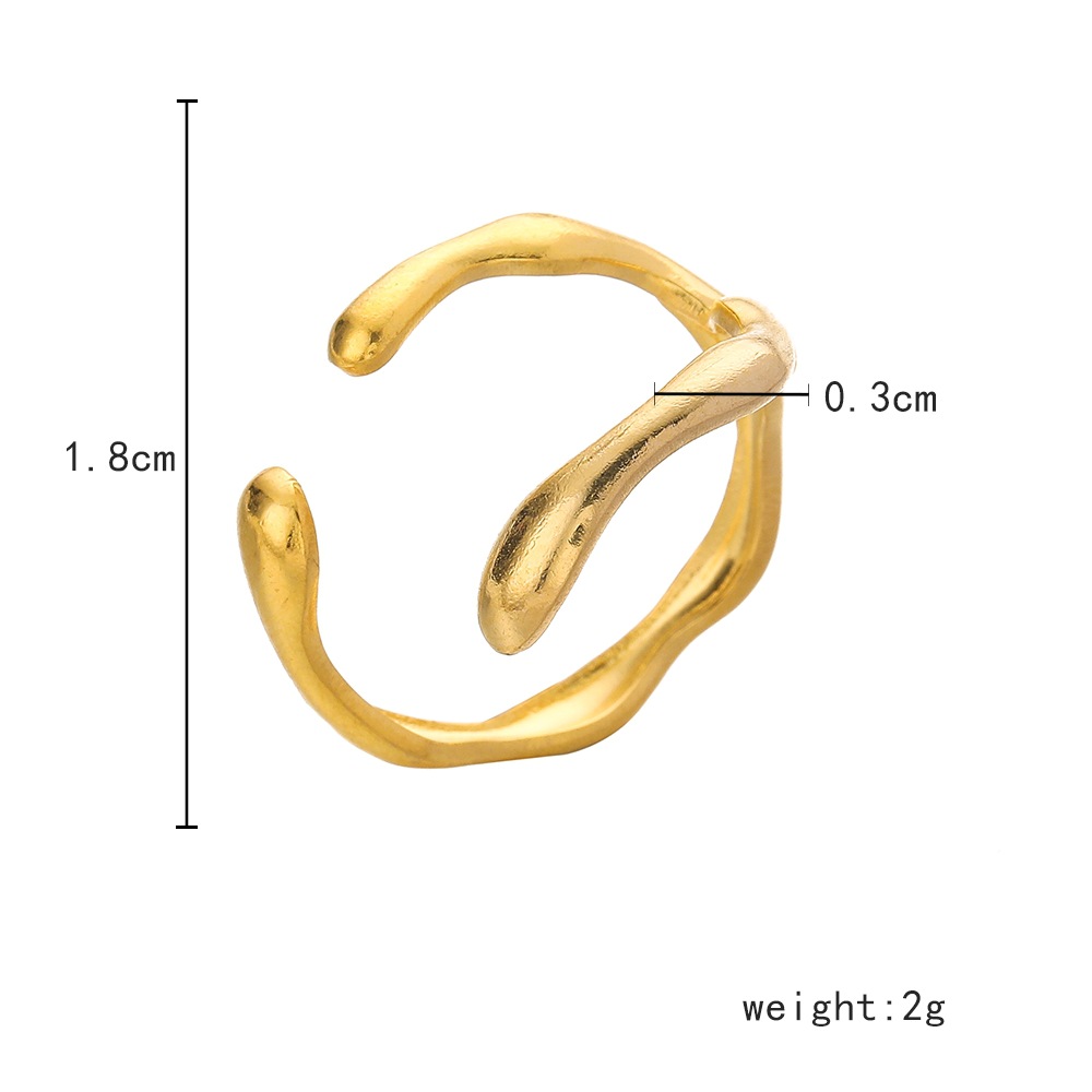 6g Weight Open Ring Classification Adjustable Ring Size 1 Piece Quantity Daily Occasion Stainless Steel Material Star, Heart Shape Pattern Women'S Gender Plating Design Simple Style Style Simple Style Star Heart Shape Stainless Steel Plating Open Ring 1 Piece 71