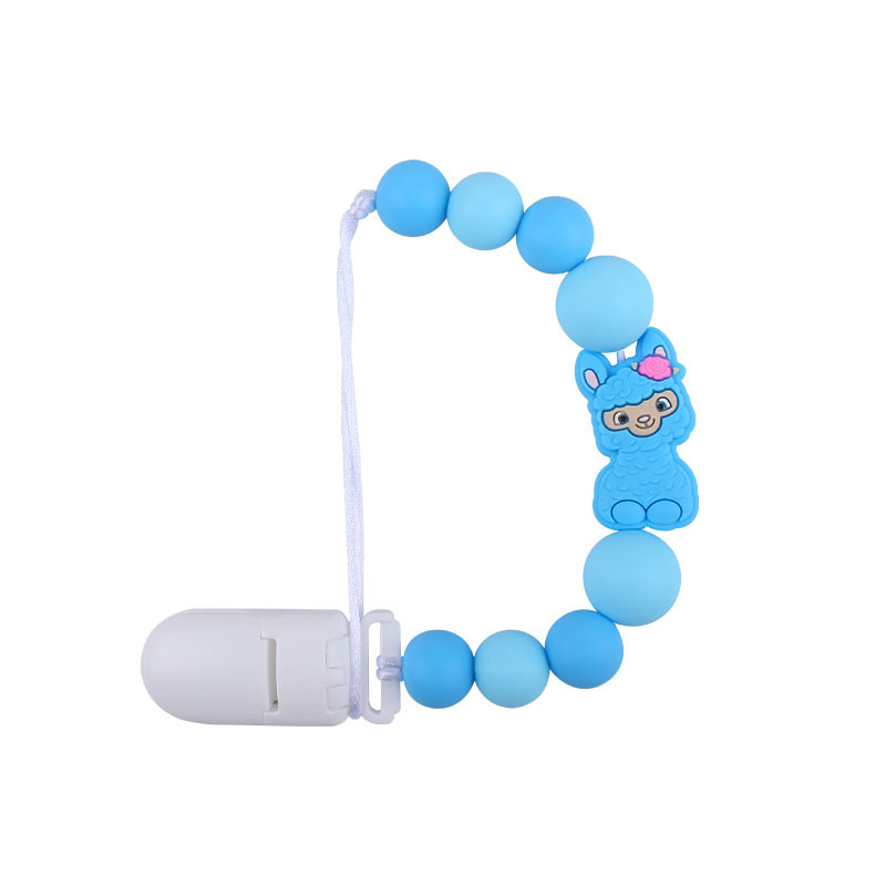 Nueva silicona mordedor palo pezón cuerda materna e infantil suministros Bebé chupete silicona oveja pezón cadena anti-caída