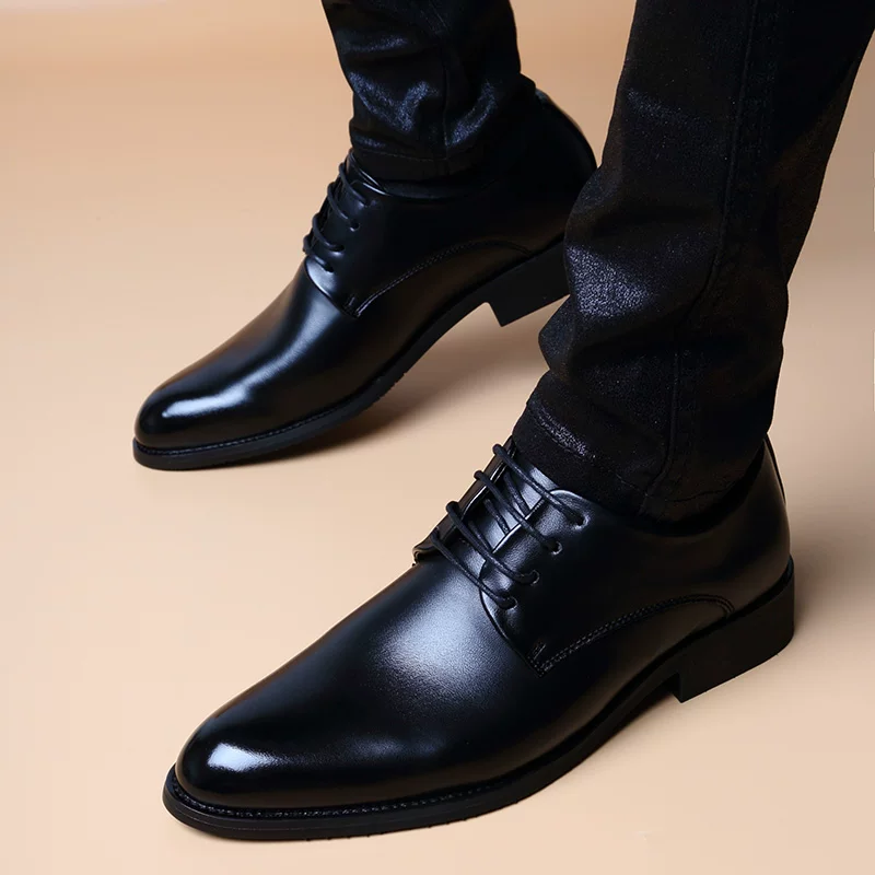 Summer universal classic suit jacket for leather shoes, wedding shoes English style for leisure pointy toe, high footwear, Korean style
