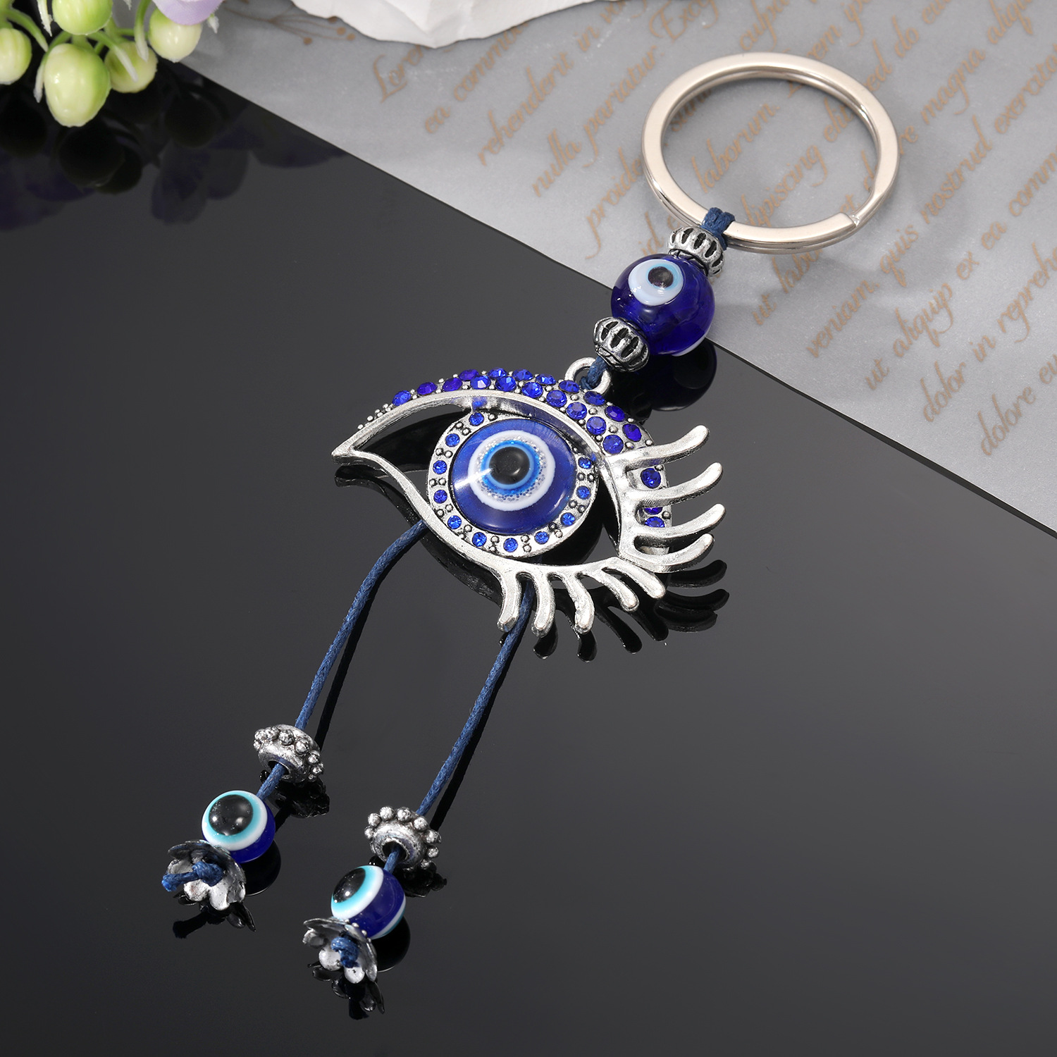 Retro Eye Plastic Plating Zircon Unisex Keychain 1 Piece display picture 3