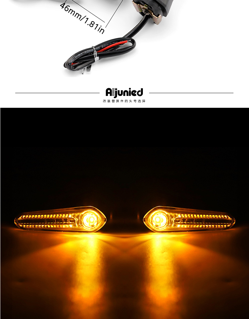 Motorcycle Turn Signal Light For Kawasaki ER6N Ninja 400 12V LED
