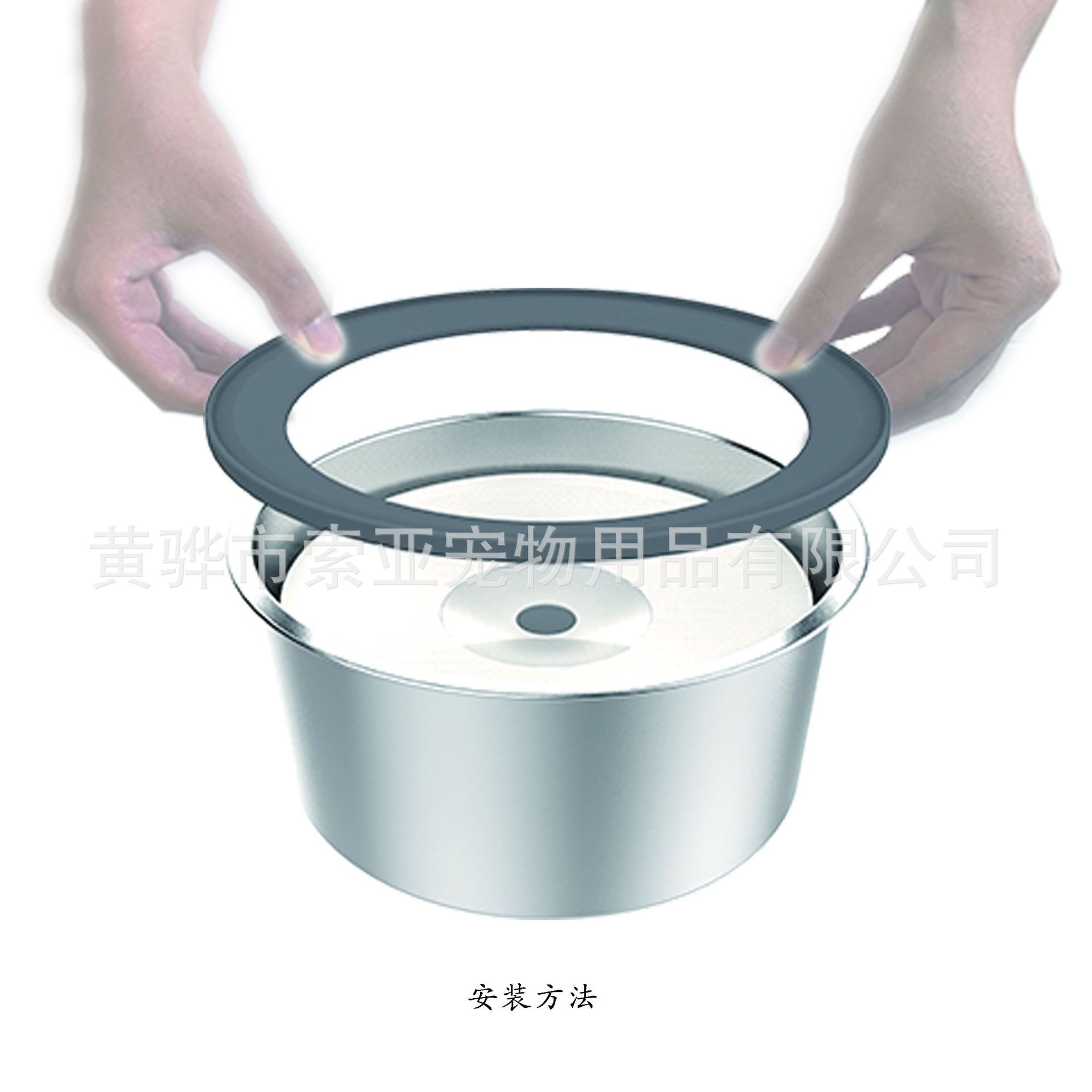 Tazón de agua flotante para mascotas, boca no húmeda, dispensador de agua suspendido, dispensador de agua de acero inoxidable de gran capacidad para perros y gatos a prueba de salpicaduras y volcado