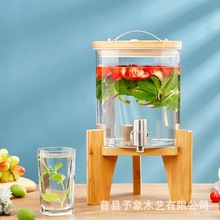 摆摊泡茶桶竹木圆形置物架花盆鱼缸木质底座玻璃瓶泡酒瓶放置架