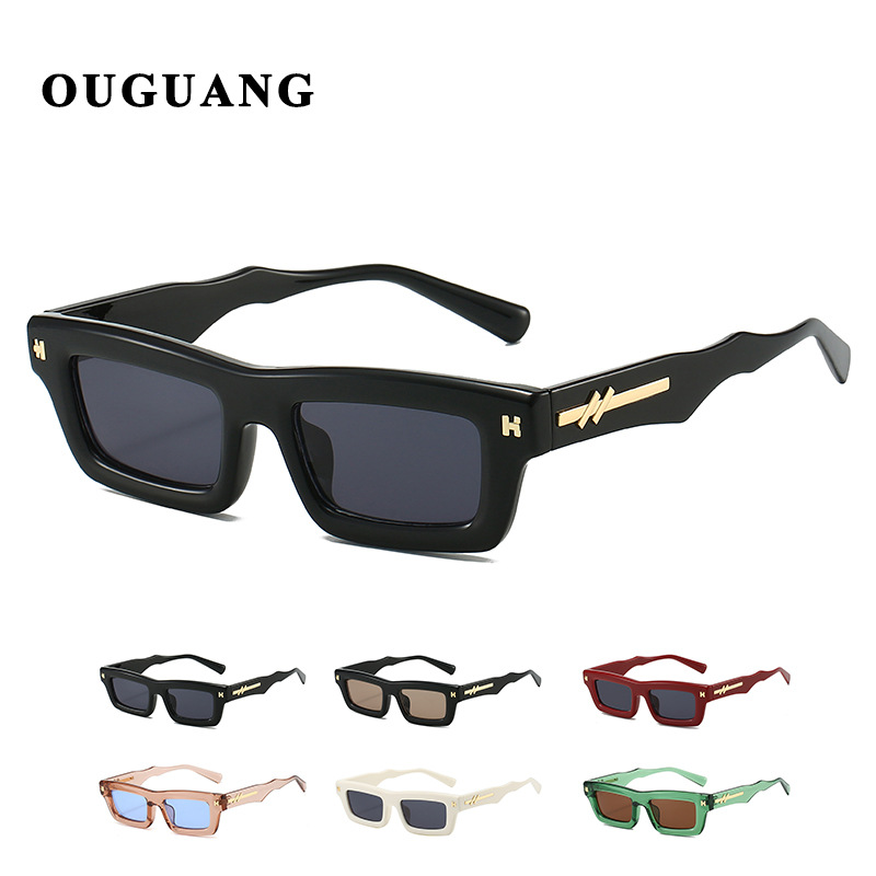 Nuevas gafas de sol de tendencia de moda de marco cuadrado de ojo de gato personalidad gafas de sol europeas y americanas pasarelas de celebridades de Internet gafas de sol de tiro callejero comercio exterior