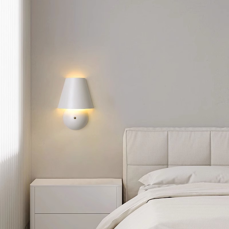 Luz de cabecera creativa de fondo de la sala de estar con lámpara de pared de fondo con interruptor de pared de corredor con lámpara Marlon cálida y moderna