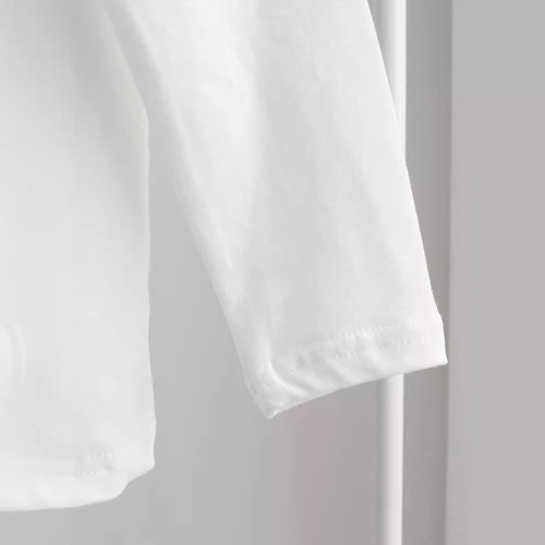 Stretch T, children's T-shirt boys and girls pure cotton long-sleeved bottoming shirt children's baby spring white T-shirt top