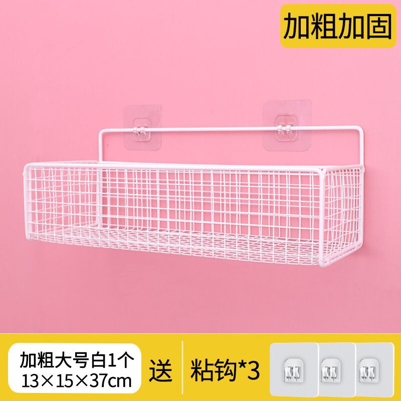 免打孔墙上置物架床头宿舍神器挂篮卧室墙面隔板收纳架子墙面置物|undefined