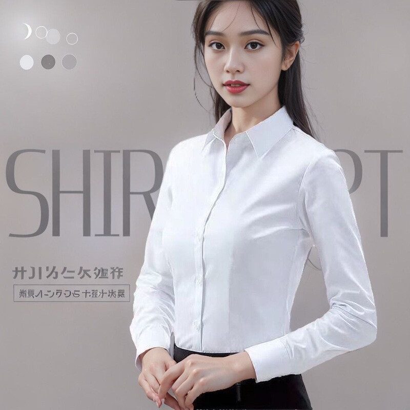 Professional Wear Shirts for Women, Long-Sleeved, Four-Season Wear, New Style Shirts, Korean Style Work Shirts, Versatile for Office Commuting