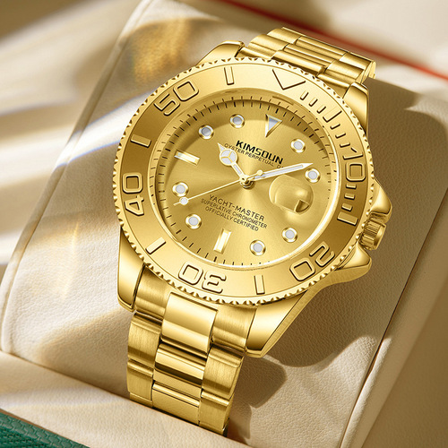 Cross-border gray yacht watch men's fashion steel band watch luminous waterproof quartz watch wholesale men's watch watches