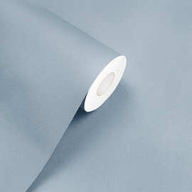 蓝灰色PVC自粘墙纸壁纸防水防潮背景墙装饰翻新纯色墙贴批发