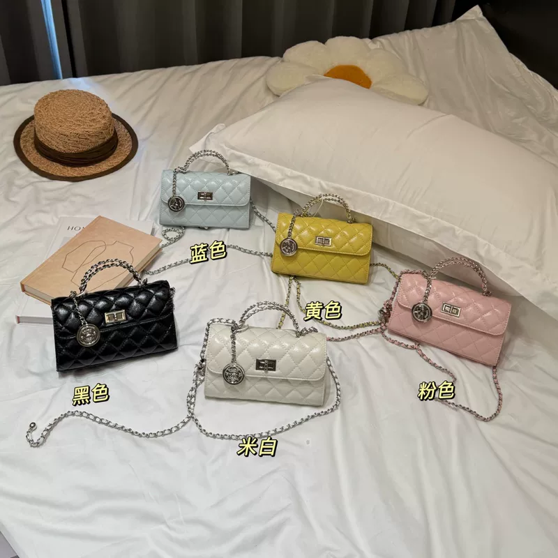 Элегантная модная сумка через плечо с диагональным рисунком, стиль Chanel, сумка на цепочке