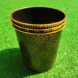 塑料垃圾桶 金边黑色垃圾桶 厨房卫生间垃圾桶 办公室纸篓