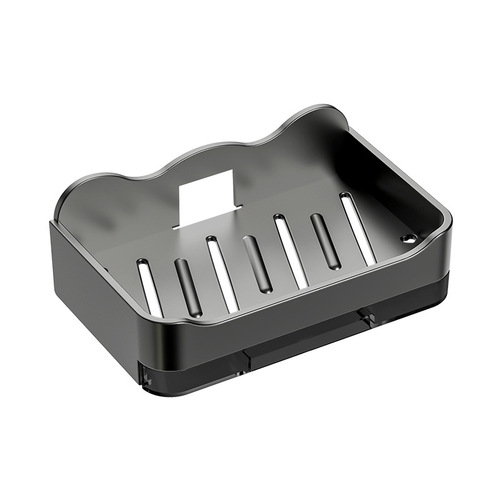 Hanging soap holder without holes, wall-mounted household bathroom soap shelf, double-layer soap drainage tray for the toilet