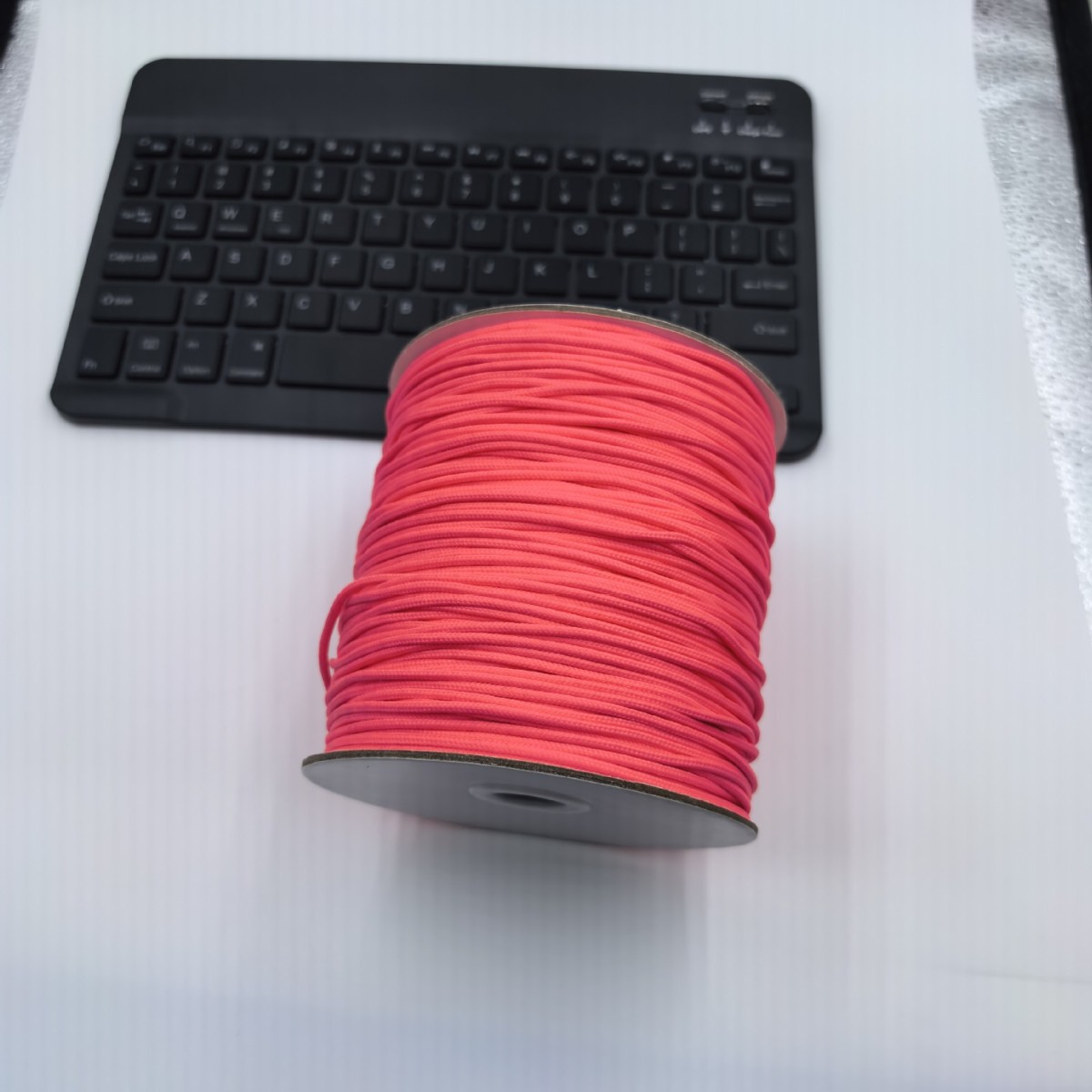 45号玫红色-涤纶包芯绳 拉链头绳 饰品绳工艺绳