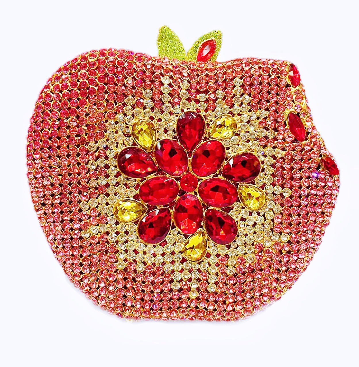 * Bolsa de cena de diamantes de manzana transfronteriza Europa y Estados Unidos Bolsa de mano Bolsa de mujer Apple clutch