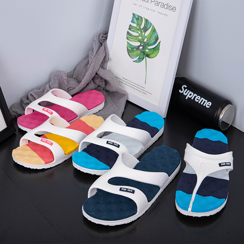 Slippers for Men and Women, Indoor Slippers, Soft-Soled Beach Home Sandals, Thick-Soled Wear-Resistant Couple's Casual Comfortable Non-Slip Slippers