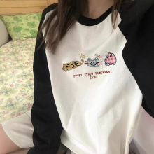 早春插肩长袖t恤女装2025新款秋冬季内搭打底衫韩系chic上衣