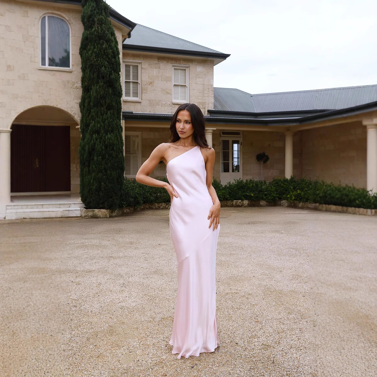 Elegant Backless Sleeveless Wrap Maxi Dress With Adjustable Straps - Flattering A-Line Silhouette For Women, Perfect For Vacation & Evening Wear_ecoleips.com
