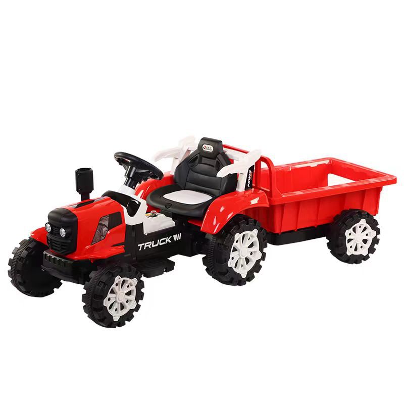 Tractor de juguete eléctrico para niños, coche de cuatro ruedas de doble tracción para niños, coche de juguete eléctrico para bebés
