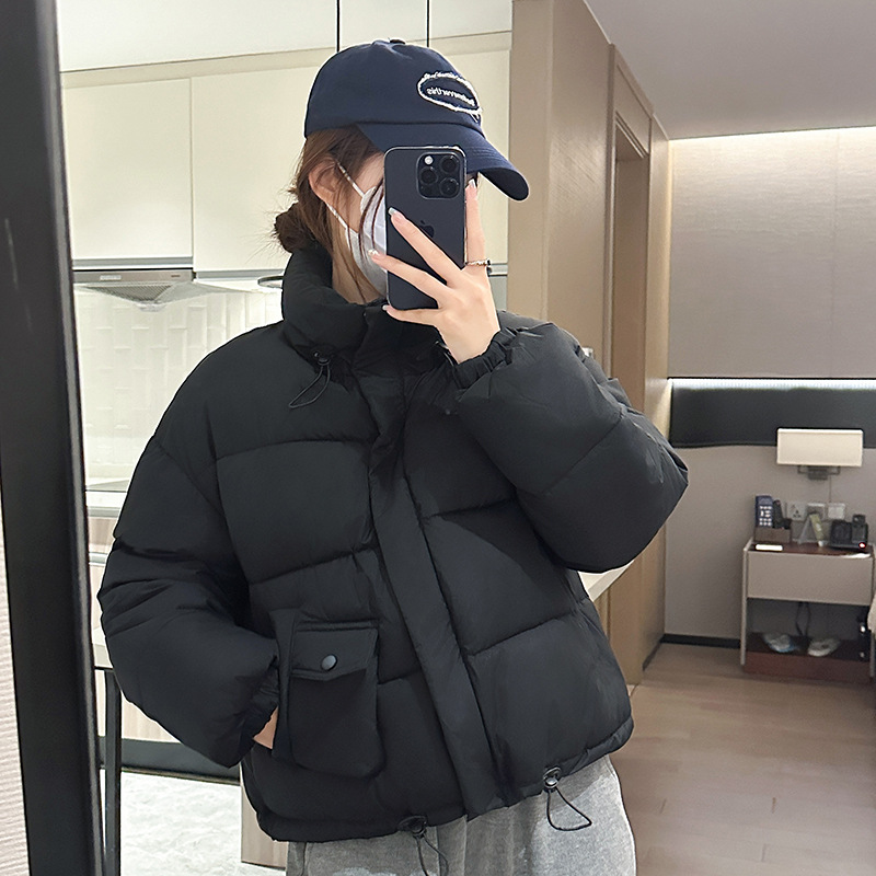 2024 invierno nueva ropa de algodón transfronteriza para mujeres Europa y América ropa de moda corta de algodón para mujeres gruesa de cuello pequeño pan ropa de moda image 6