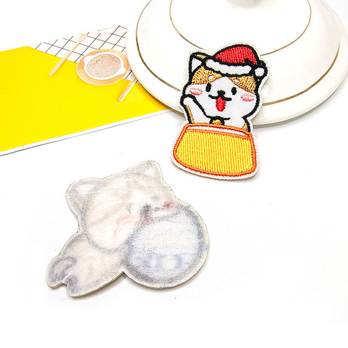 Premium Original Cute Corgi Dog Series Self-adhesive Embroidered Patch Fabric Sticker for Fashion Accessories DIY Embroidery
