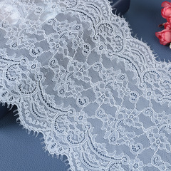 New lace edge, double eyelash lace edge, white nylon hollow lace edge wedding lace edge trim