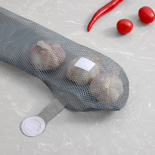 Fruit and vegetable ginger and garlic hanging bag kitchen storage bag moisture-proof hanging bag mesh pocket hanging bag wall-mounted hollow breathable storage artifact