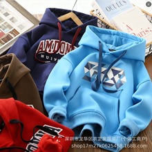 女童卫衣秋冬款新款加绒连帽卫衣批发 9.9包邮一件代发童装外套