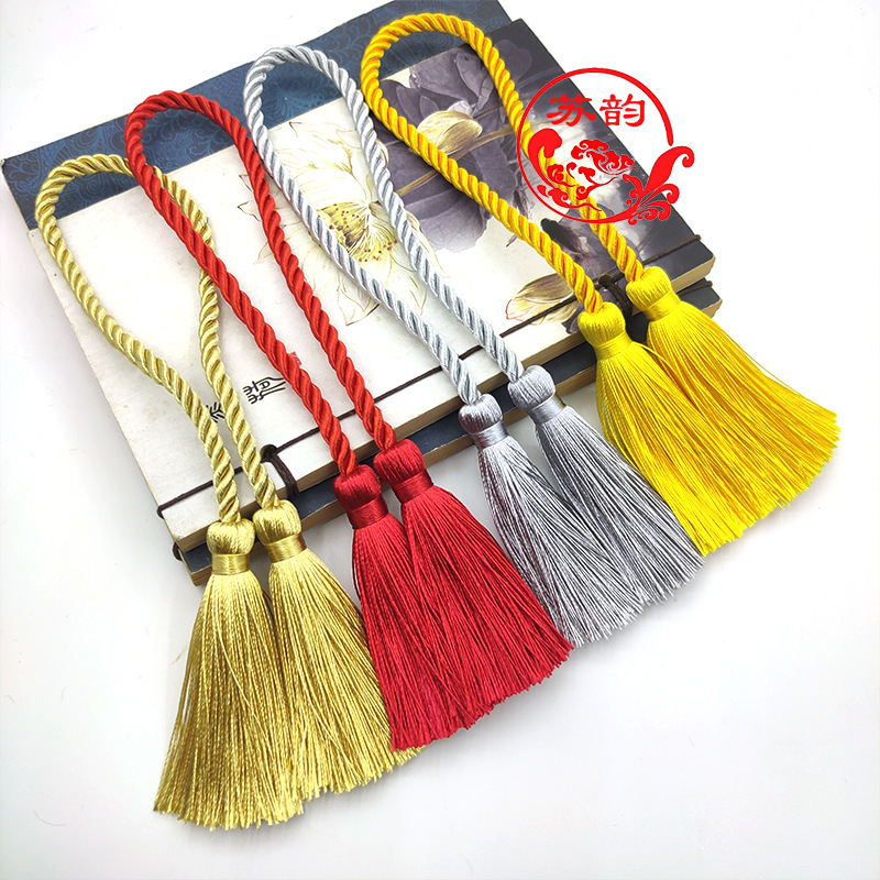 Factory wholesale 5mm bold three twisted rope curtain perfume bottle packaging gift bag bundle spike rope tassel Factory wholesale 5mm bold three twisted rope curtain perfume bottle packaging gift bag bundle spike rope tassel
