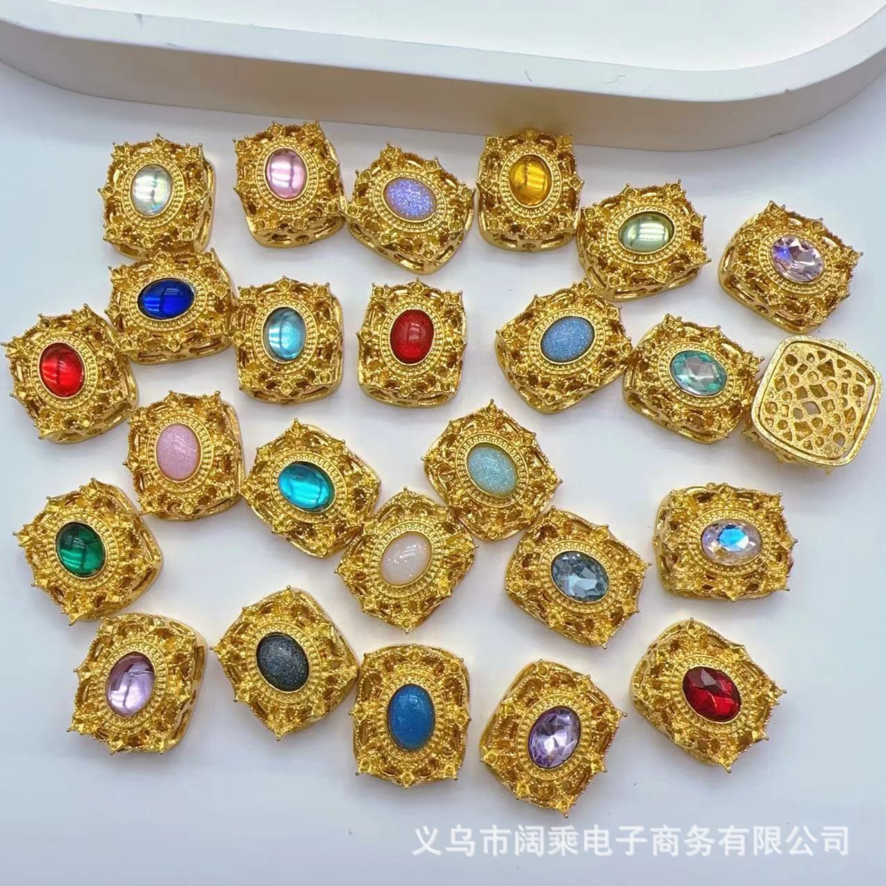 ダイヤモンドの長い方の大きい魔の箱の多い八穴のジルコニウムのdiyの手作りのビーズのブレスレットのネックレスの合金のアクセサリーのビーズの部品