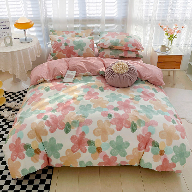 Set di lenzuola in puro cotone con stampa floreale per letti_voghion.com