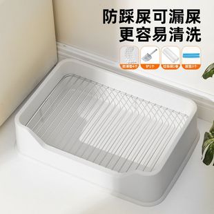 Dog Toilet Anti-Stepping Dog Potty Small and Medium-Sized Dog Urinal Sand Basin Stainless Steel Corgi Teddy Dog