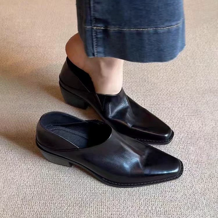 Темпераментные туфли Lefu женские глубокие рты