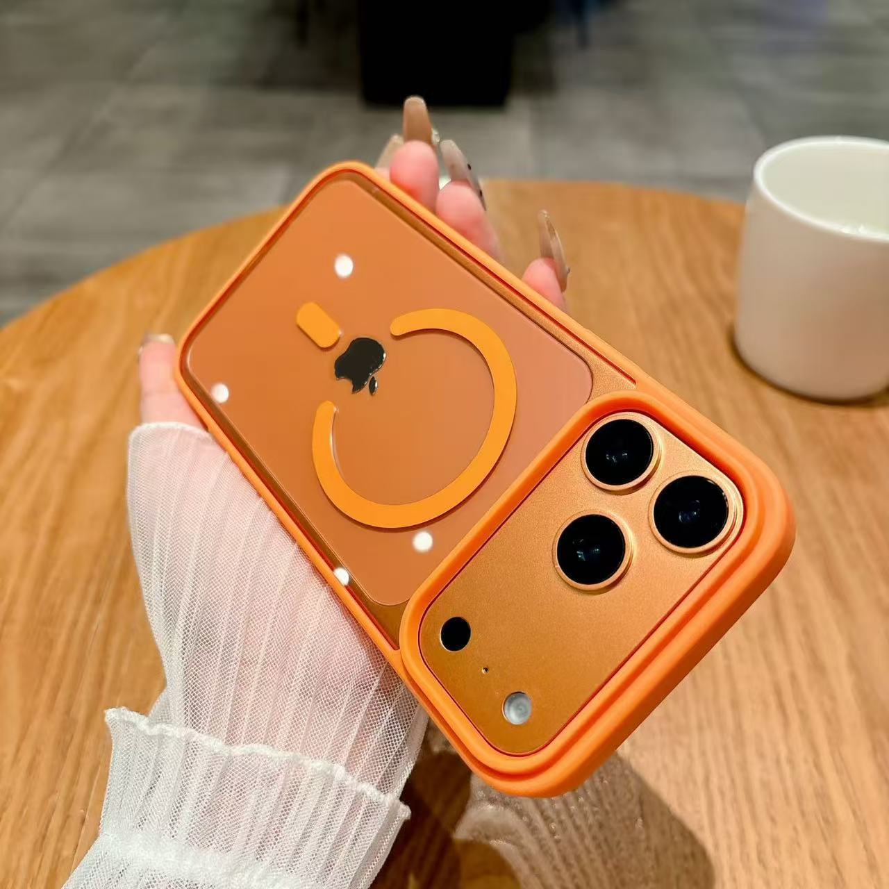 马卡龙硅胶适用iPhone17ProMAX手机壳亚克力磁吸苹果16透明保护套