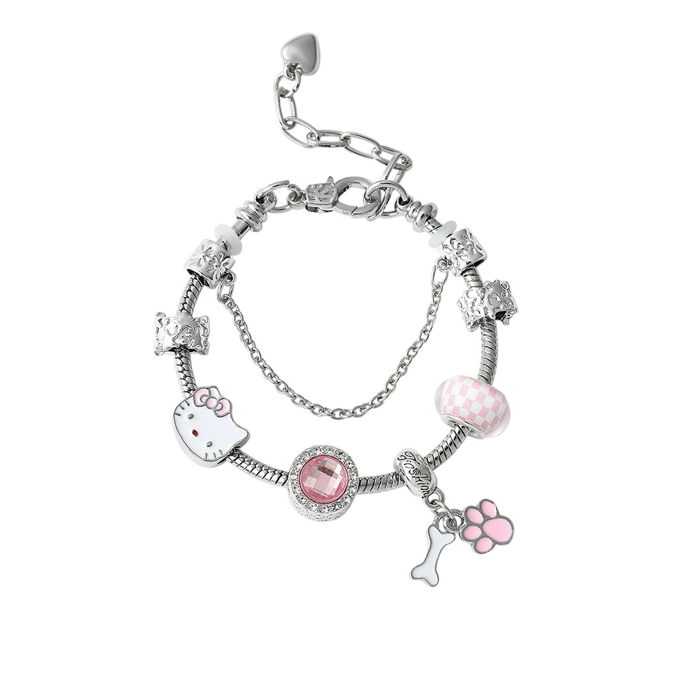 (Cross-border trading), fashionable fuchsia beaded bracelet, pendant, beads, accessory, DIY