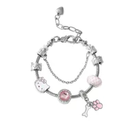 (Cross-border trading), fashionable fuchsia beaded bracelet, pendant, beads, accessory, DIY