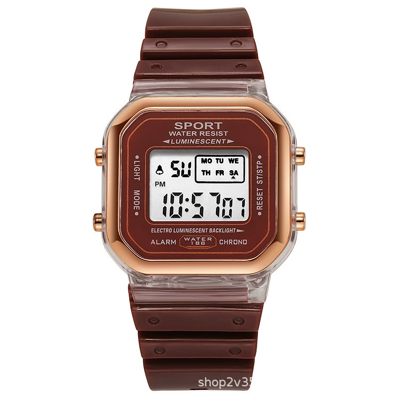 Trend fashionable digital watch, travel waterproof watercolour, new collection, gradient, simple and elegant design