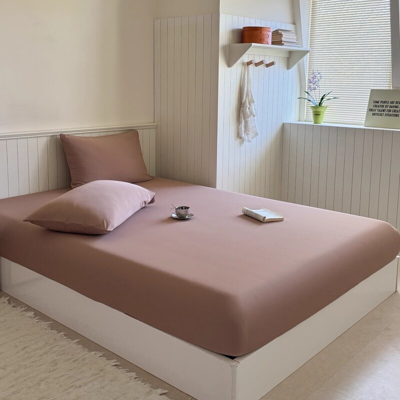 Summer New Solid Color Ice Cool Cool Feeling Bed Sheet Three-Piece Set Machine Washable Summer Cool Feeling Bed Sheet Set