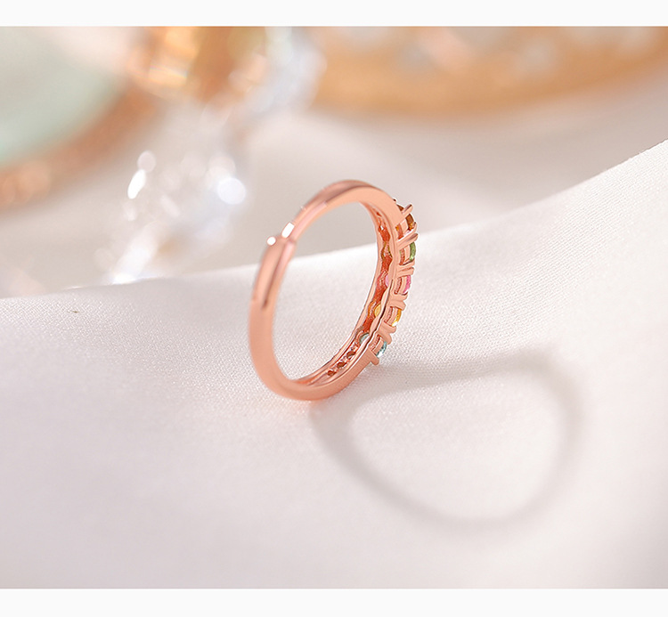 Vòng tay bạc S925 đính hạt tourmaline màu sắc, thiết kế hạt nai bạc phong thủy — Một mảnh (tourmaline màu ngẫu nhiên) chi tiết 3