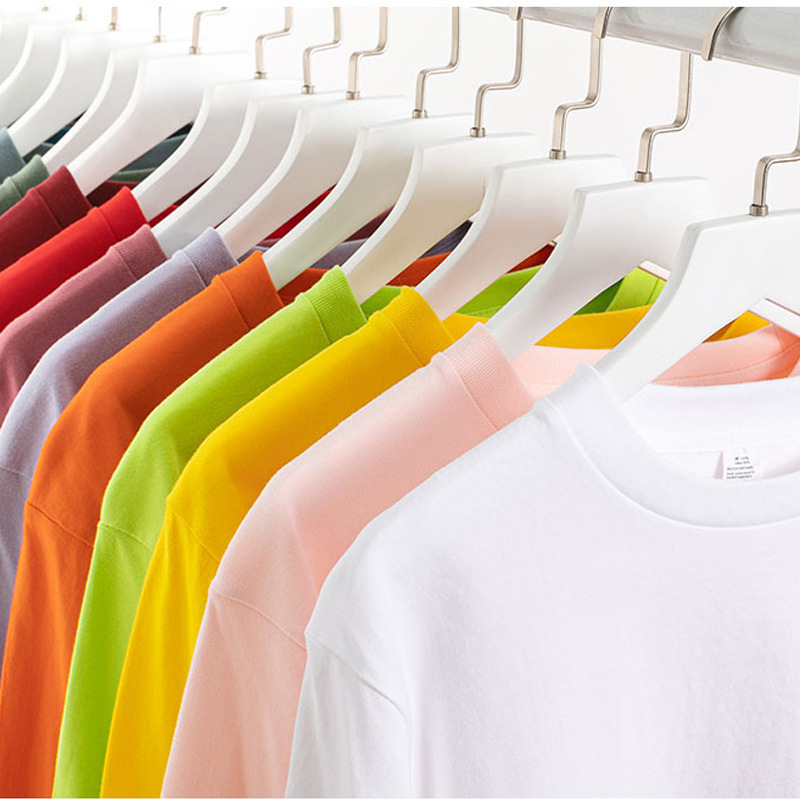250g heavy cotton long sleeve T-shirt custom round neck autumn and winter class clothes custom logooversize tide brand wholesale
