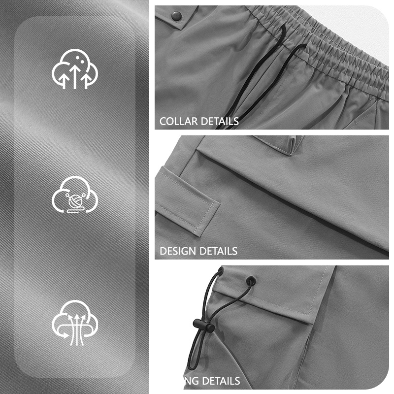 Pantalones de Carga Paracaídas para Hombre de Poliéster Resistente al Desgaste para Deporte