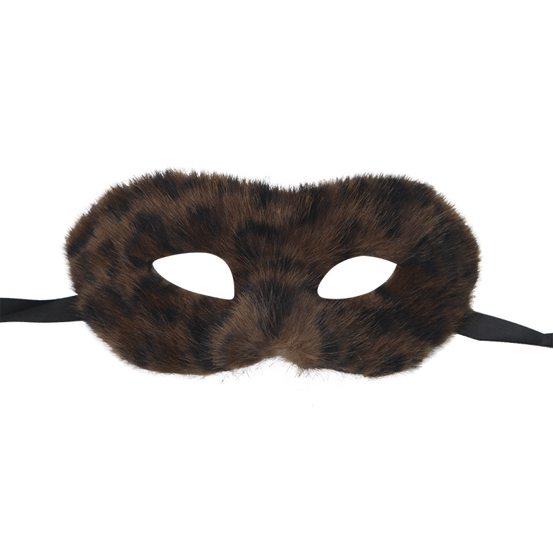 Oferta exclusiva de Amazon Venta caliente máscara de media cara de zorro de pelo largo fiesta de baile máscara de zorro de peluche sexy