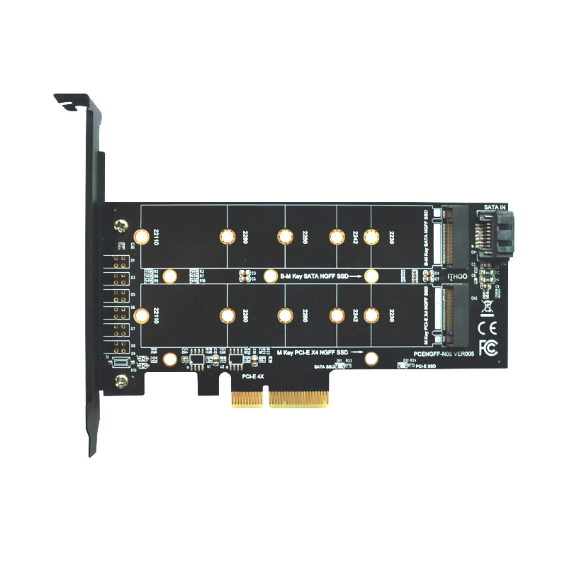 M.2 NVMe SSD NGFFתPCIE X4ת�ӿ�M Key-b˫�ӿ�֧��20110��̬