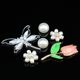 cross small fresh series diy phone case beauty accessories tulip pearl dragonfly hole shoes shoes flower