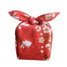 日本和风大手帕手绢棉质花间兔寿司便当盒新年礼盒风吕敷包袱皮